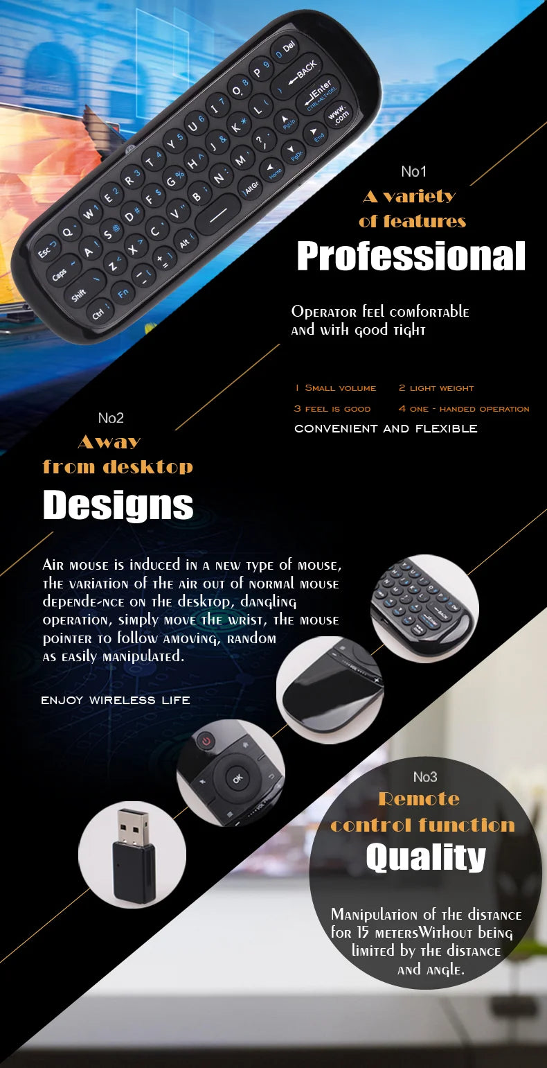 VoltZen™ AirMouse Smart Remote & Wireless Keyboard