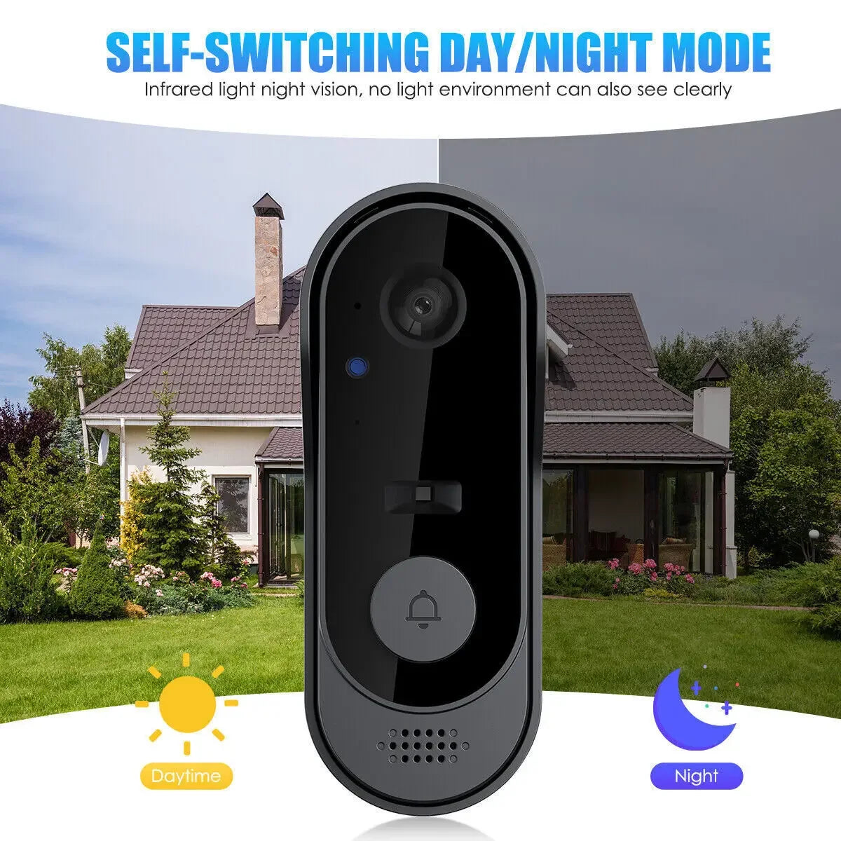 VoltZen™ Smart WiFi Video Doorbell | HD Camera + 2-Way Audio