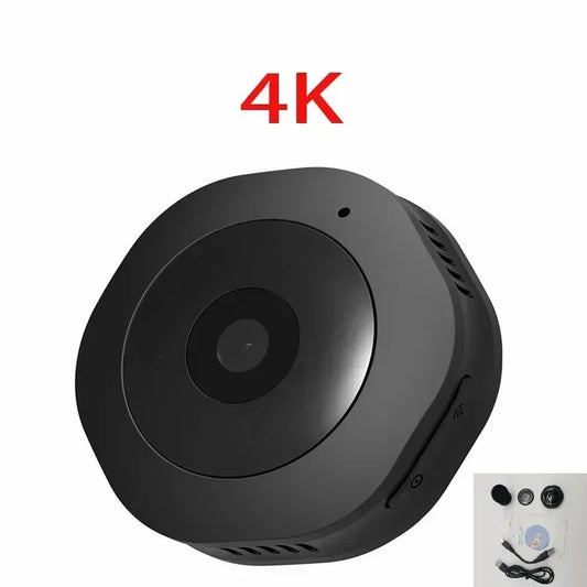 VoltZen™ Ultra 4K Mini WiFi Security Cam – Smart Night Vision & Motion Detection (No Memory Card Included)