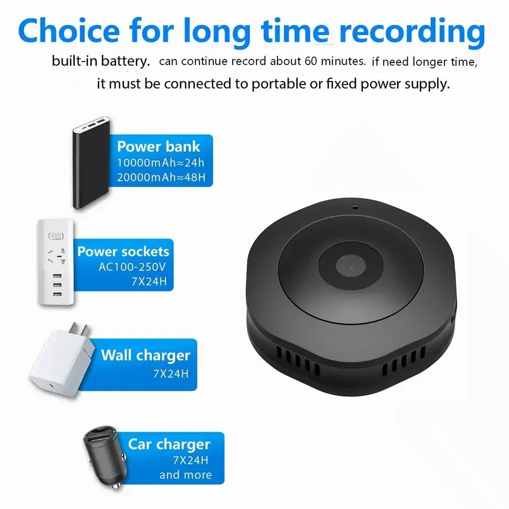 VoltZen™ Ultra 4K Mini WiFi Security Cam – Smart Night Vision & Motion Detection (No Memory Card Included)