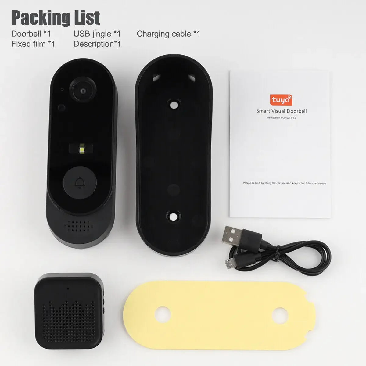 VoltZen™ Smart WiFi Video Doorbell | HD Camera + 2-Way Audio